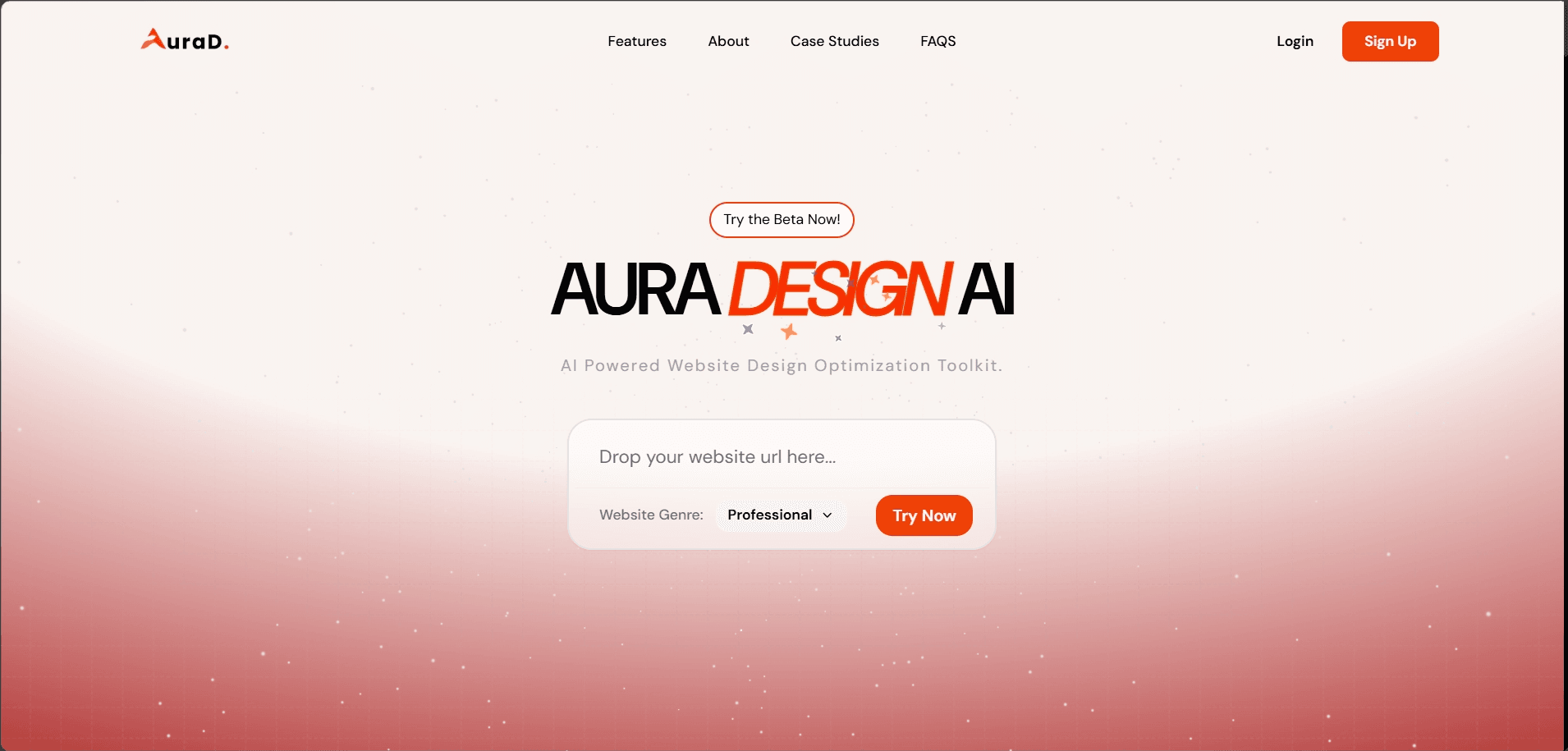AuraDesign.AI landing page